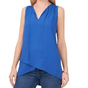 NWT VINCE CAMUTO Sleeveless V-Neck High-Low Tulip Hem Top Size Small